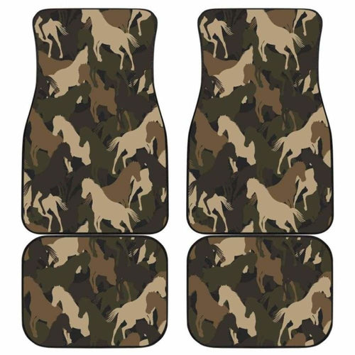 Horse Camouflage Pattern Front And Back Car Mats