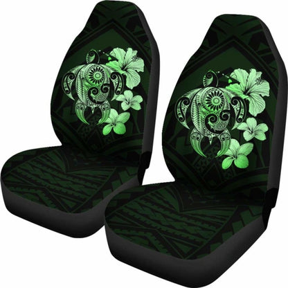 Hibiscus Plumeria Mix Polynesian Green Turtle Car Seat Covers - New - Awesome