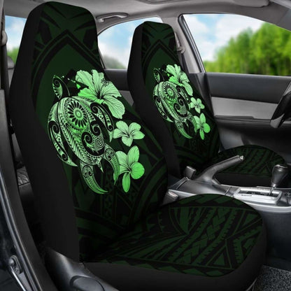 Hibiscus Plumeria Mix Polynesian Green Turtle Car Seat Covers - New - Awesome