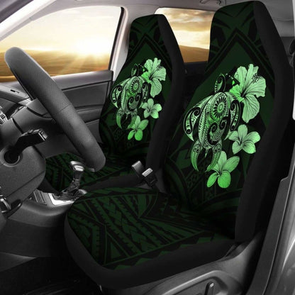 Hibiscus Plumeria Mix Polynesian Green Turtle Car Seat Covers - New - Awesome