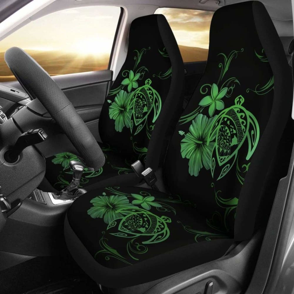Hawaii Turtle Hibiscus Poly Green Car Seat Covers - New - Awesome
