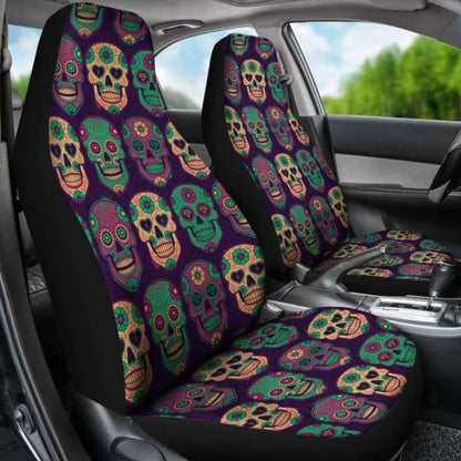 Set Of Pcs Sugar Skull Car Seat Covers