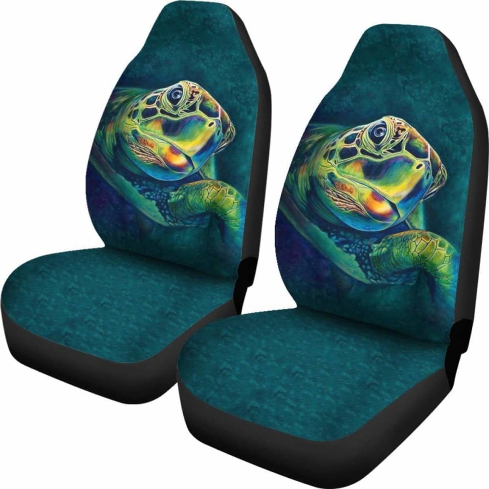 Polynesian Car Seat Covers - Sea Turtle'S Head - Amazing