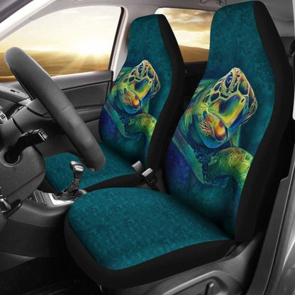 Polynesian Car Seat Covers - Sea Turtle'S Head - Amazing