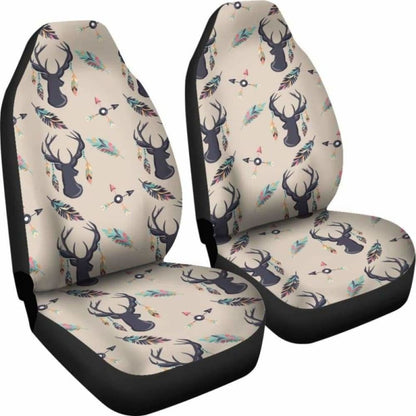 Boho Deer Feathers And Arrows Car Seat Covers Tan