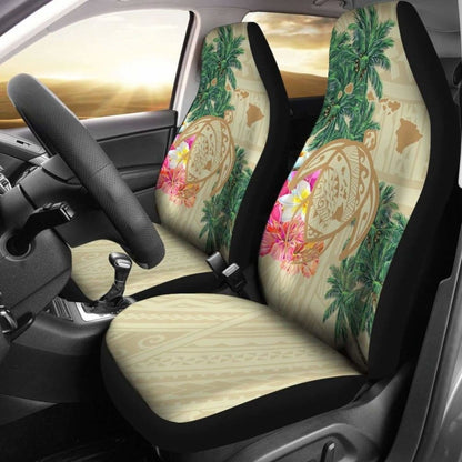 Hawaii Kanaka Maoli Polynesian Flowers Turtle Car Seat Covers - New -