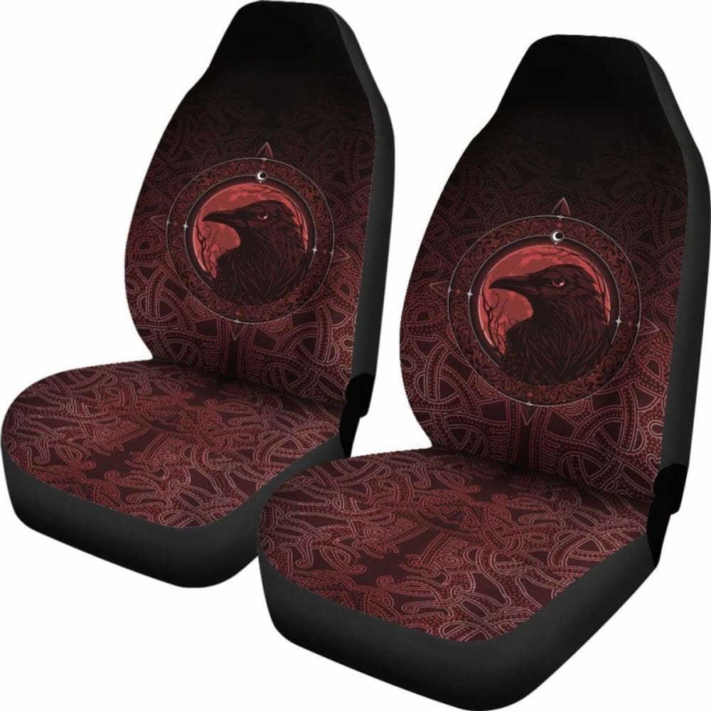 Ethnic Odin Raven Red Car Seat Covers