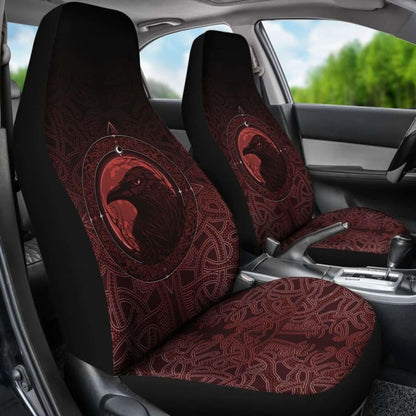 Ethnic Odin Raven Red Car Seat Covers