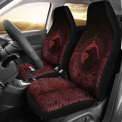 Ethnic Odin Raven Red Car Seat Covers