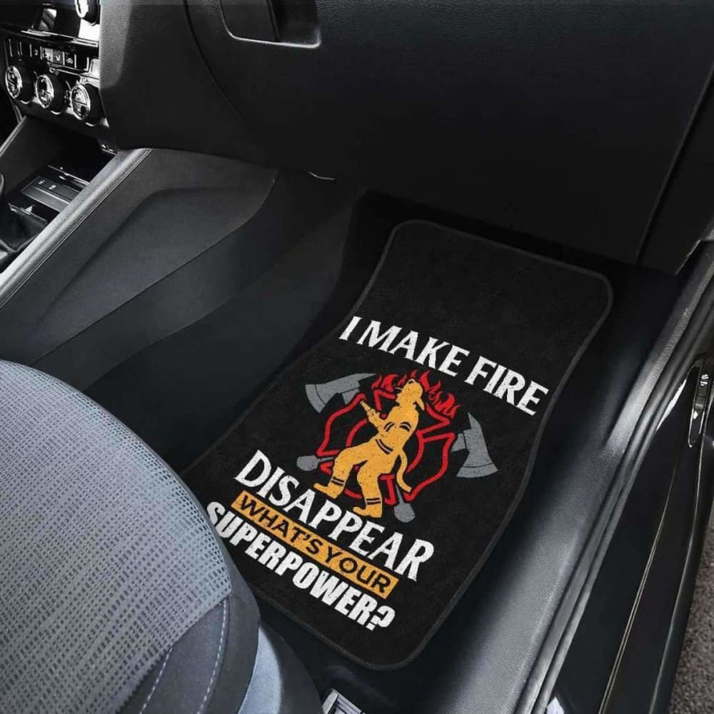 Firefighter Front And Back Car Mats Set Of