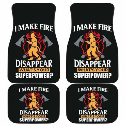 Firefighter Front And Back Car Mats Set Of