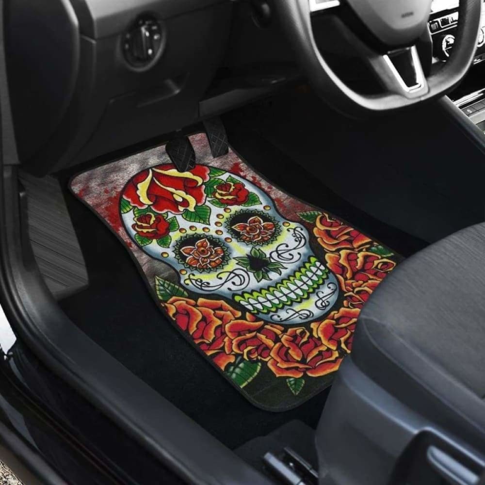 Set Of Pcs Sugar Skull Car Mats