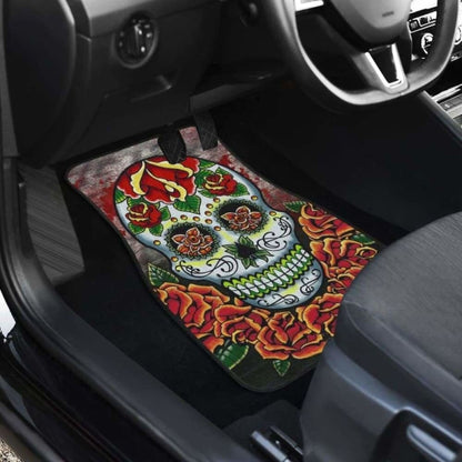 Set Of Pcs Sugar Skull Car Mats