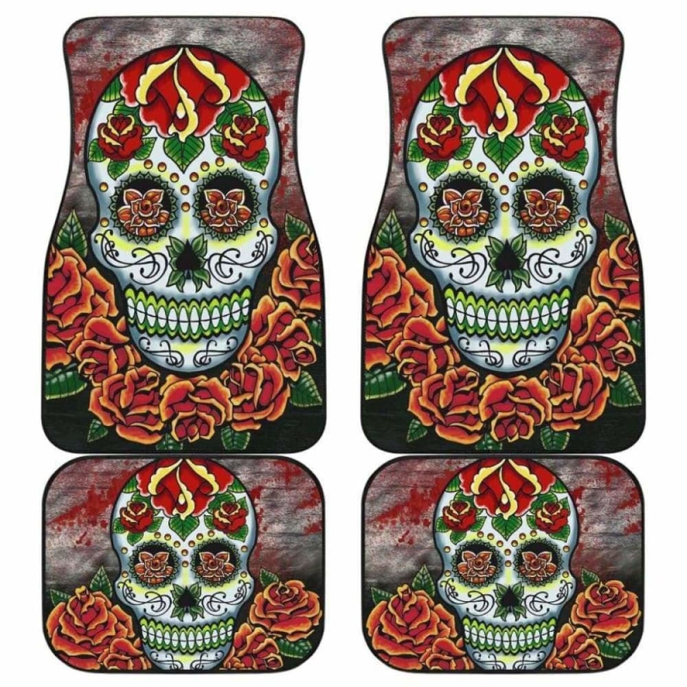 Set Of Pcs Sugar Skull Car Mats