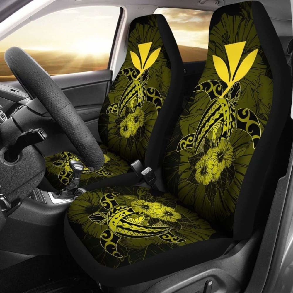 Hawaii Hibiscus Car Seat Cover - Harold Turtle - Yellow - New
