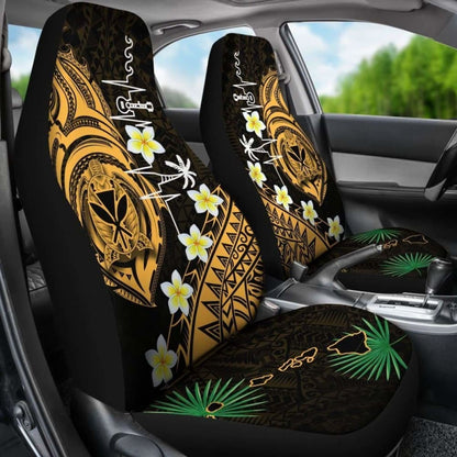 Heartbeat Polynesian Hawaii Car Seat Covers Plumeria Turtle Amazing