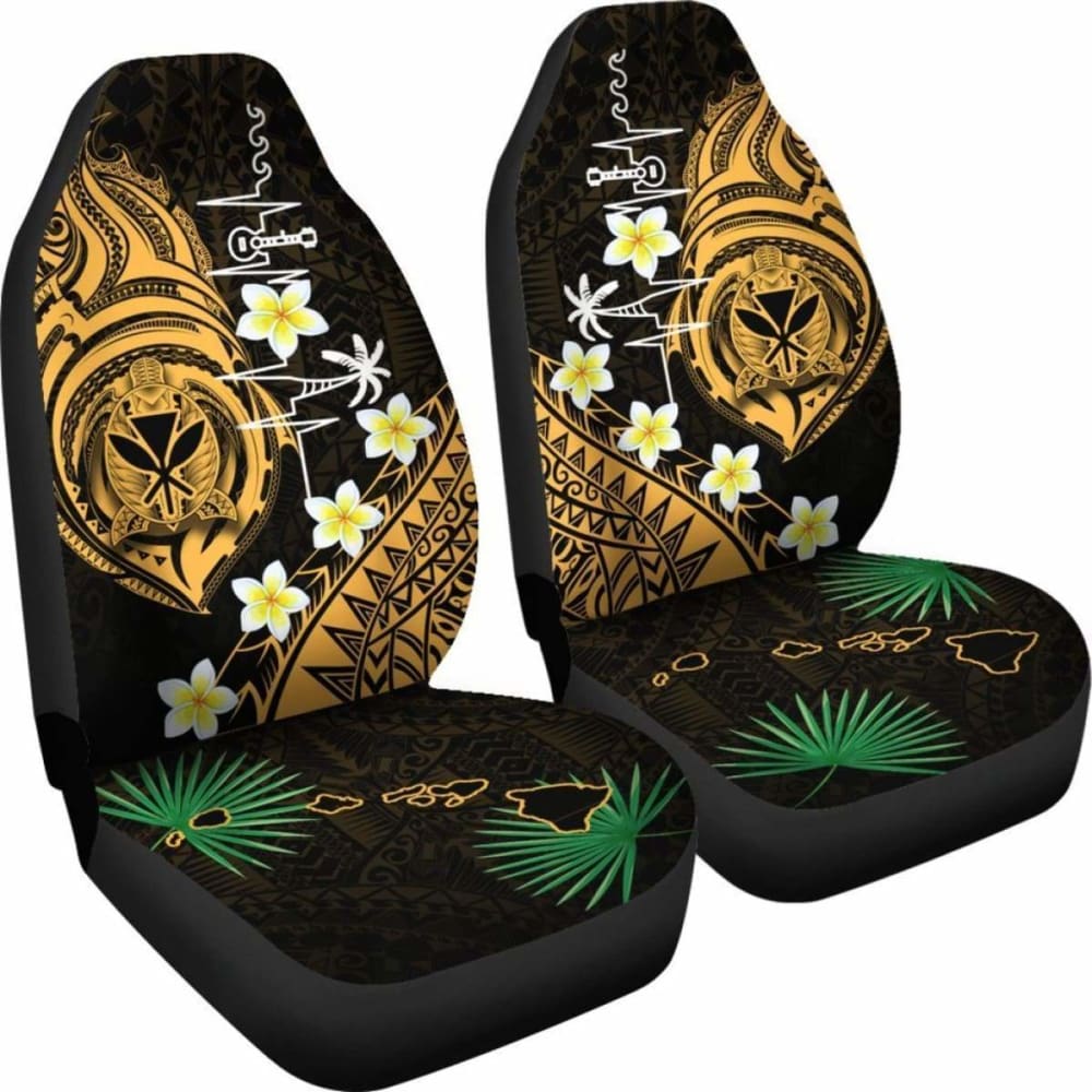 Heartbeat Polynesian Hawaii Car Seat Covers Plumeria Turtle Amazing