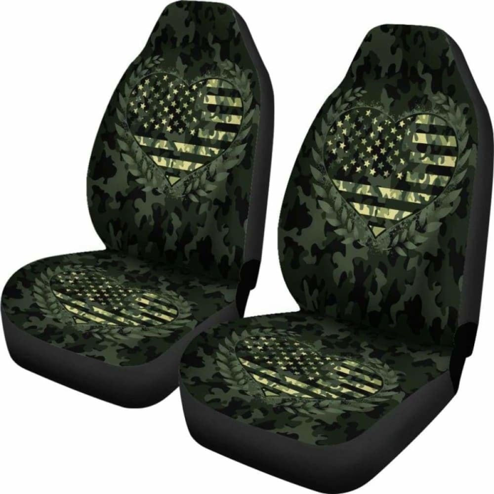 Camouflage Green Car Seat Cover
