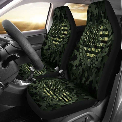 Camouflage Green Car Seat Cover