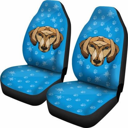 Dachshund Face Blue Car Seat Covers Bestselling