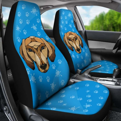Dachshund Face Blue Car Seat Covers Bestselling
