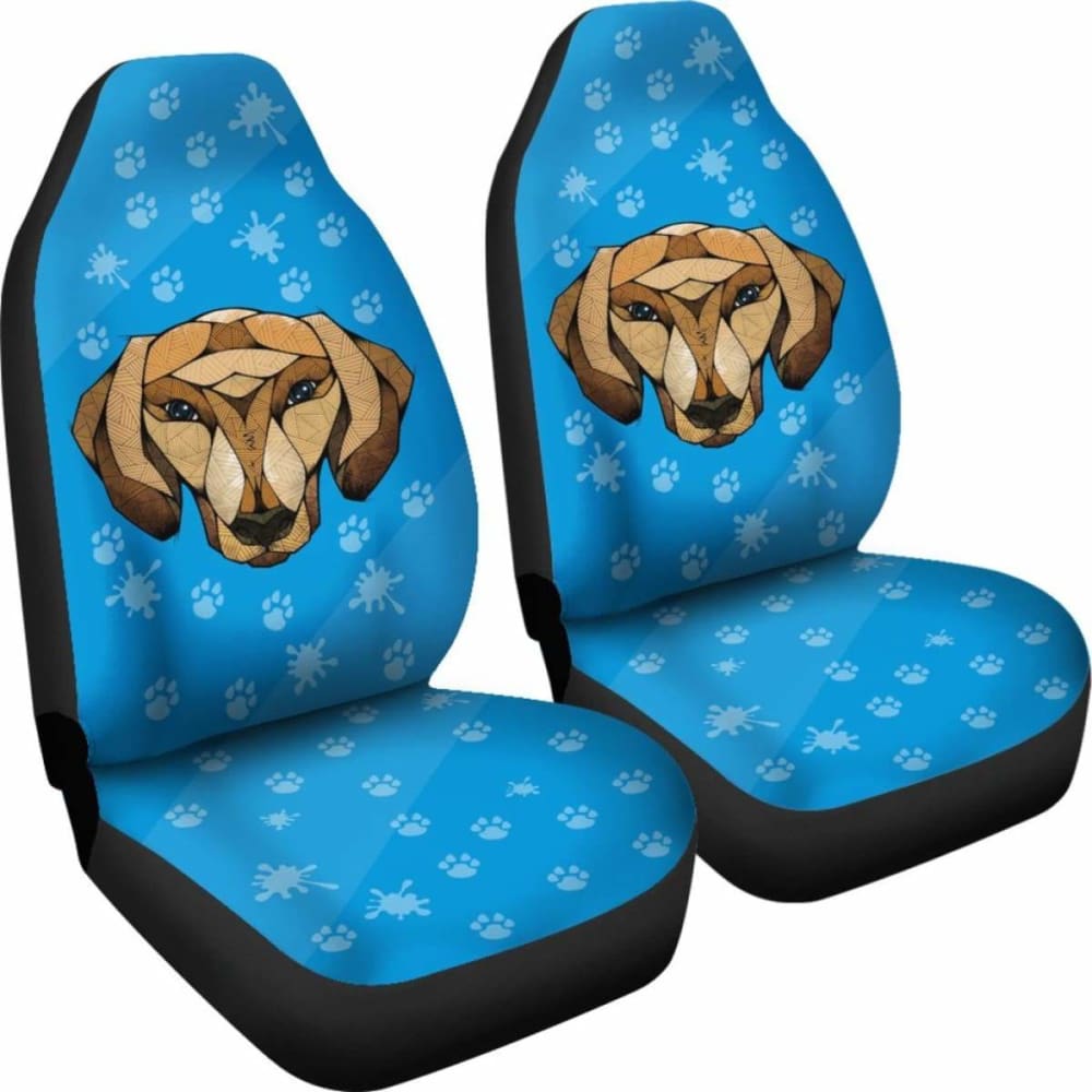 Dachshund Face Blue Car Seat Covers Bestselling