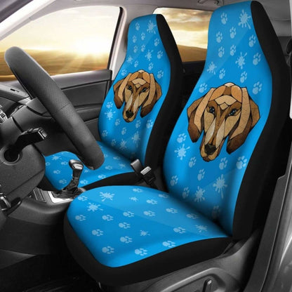 Dachshund Face Blue Car Seat Covers Bestselling