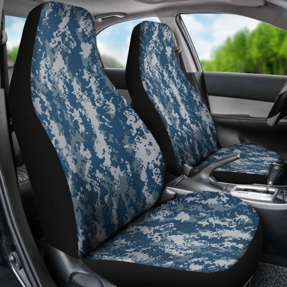Navy Digital Camo Car Seat Cover