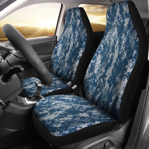 Navy Digital Camo Car Seat Cover