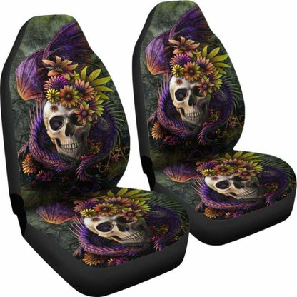 Set Pcs Gothic Skull Dragon Car Seat Covers