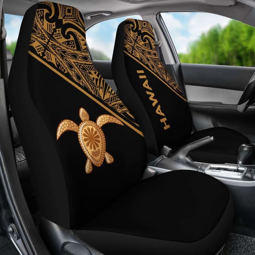 Polynesian Hawaii Turtle Car Seat Covers Curve Gold New
