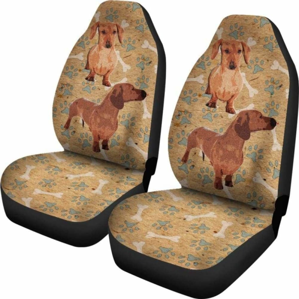 Dachshund Car Seat Covers Tan