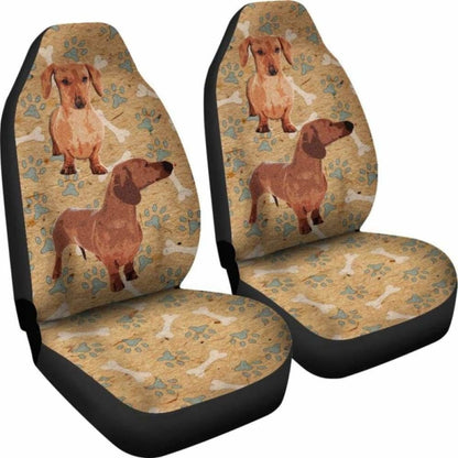 Dachshund Car Seat Covers Tan