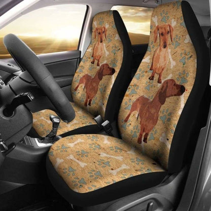 Dachshund Car Seat Covers Tan