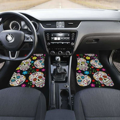 Set Of Sugar Skull Car Mats