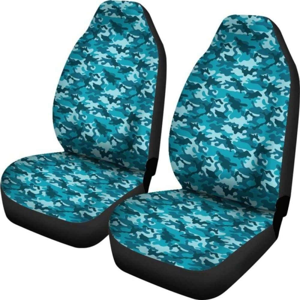 Teal Camo Car Seat Covers