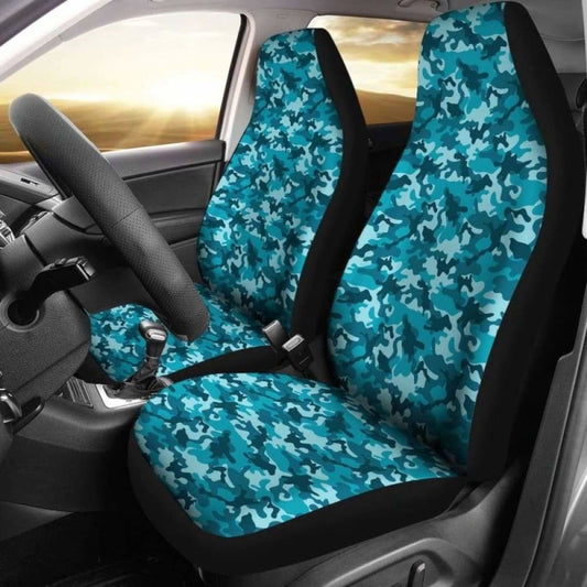 Teal Camo Car Seat Covers