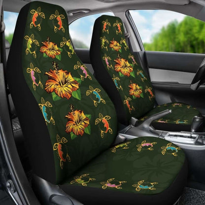 Turtle And Hibiscus Car Seat Covers - New