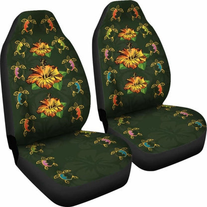 Turtle And Hibiscus Car Seat Covers - New