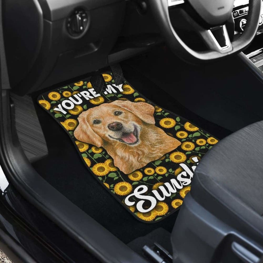 Golden Retriever Dog You're My Sunshine Car Floor Mats
