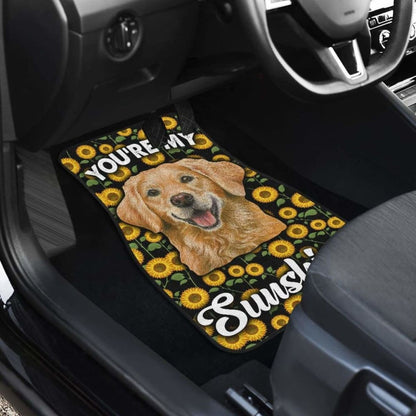 Golden Retriever Dog You're My Sunshine Car Floor Mats