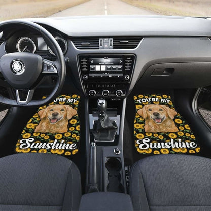 Golden Retriever Dog You're My Sunshine Car Floor Mats