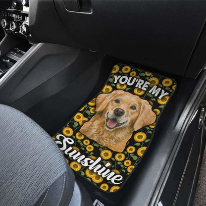Golden Retriever Dog You're My Sunshine Car Floor Mats