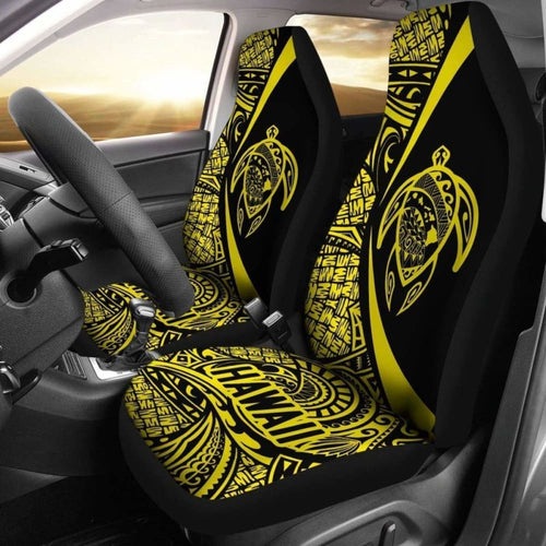 Hawaii Turtle Map Polynesian Car Seat Covers - Yellow - Best Look - New