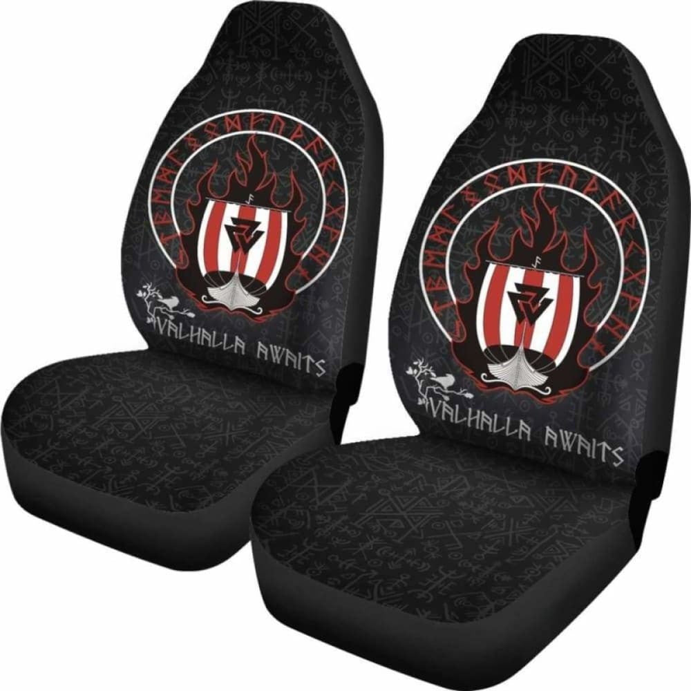 Viking Drakkar Longship Valknut Car Seat Covers