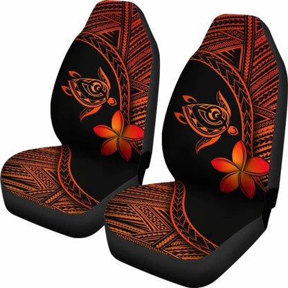 Alohawaii Car Seat Covers - Hawaii Turtle Plumeria Orange - New