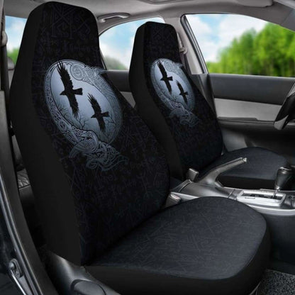Viking Odin'S Eye Ravens Hugin And Munin Car Seat Covers