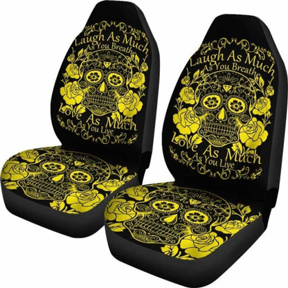 Set Of -Sugar Skulls - Seat Covers