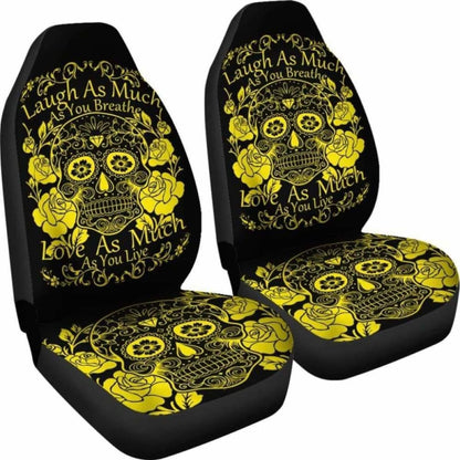Set Of -Sugar Skulls - Seat Covers