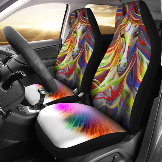 Colorful Horse Car Seat Covers